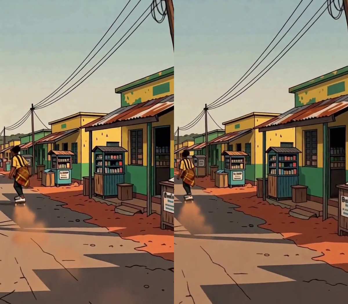 Frame at 2.2 s: first pass (left) vs De-Rope (right)