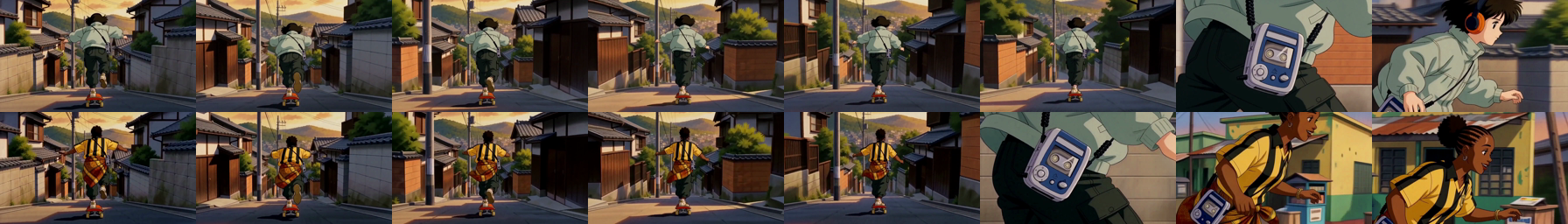 Source footage (top) vs the video-edit output (bottom)